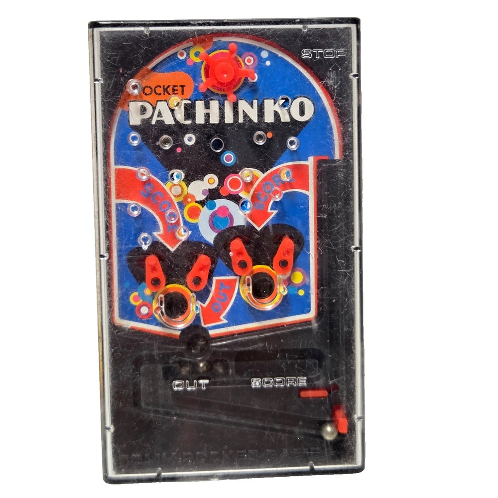 Vintage Handheld Tomy Pocket Pachinko Game Tested & Works